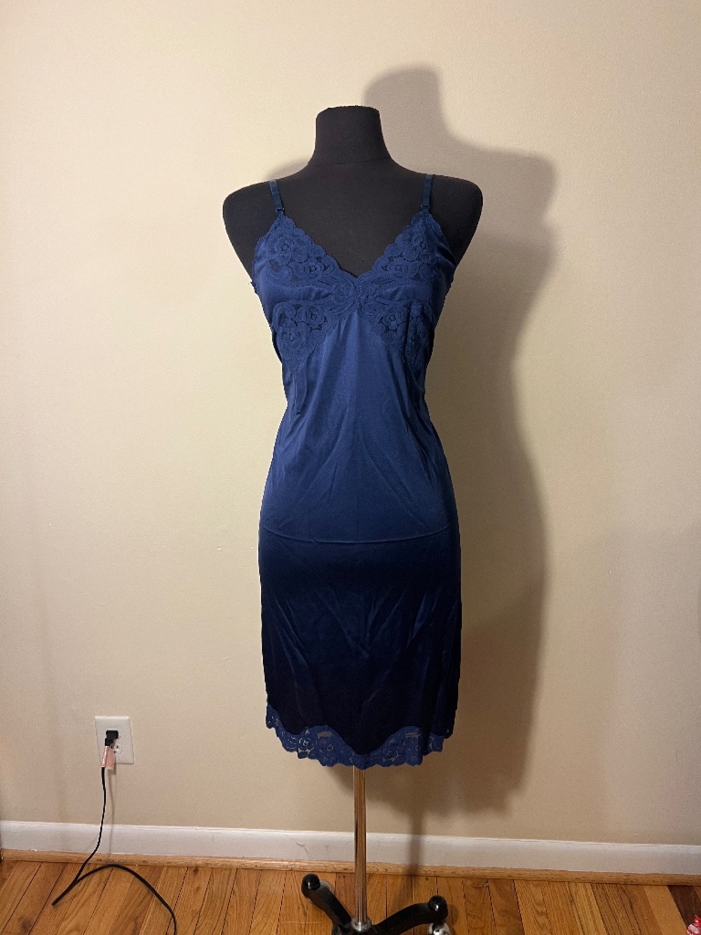 Navy Blue Slip Midi Dress